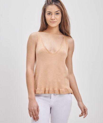 Musculosa lycra volados Sofía