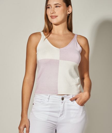 Musculosa lycra cuadros