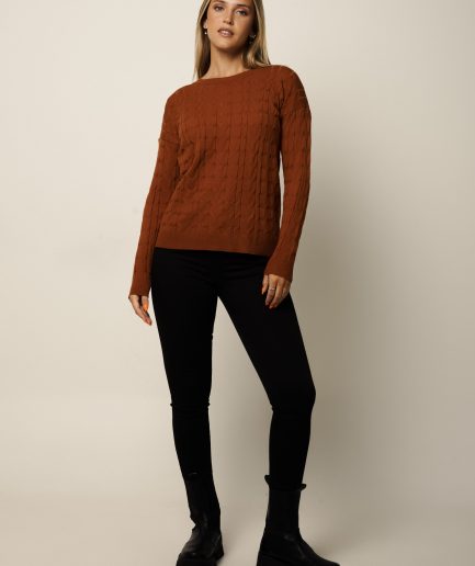 Sweater calado detalle bucle