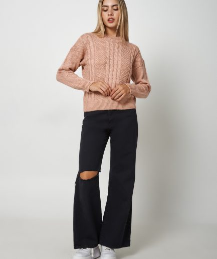 Sweater trenza Daniela hilo grueso