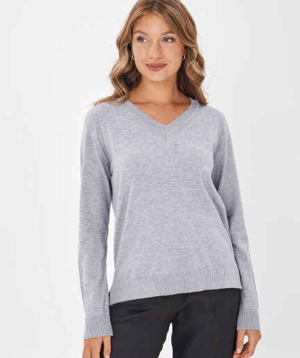 Sweater liso cuello v Vera