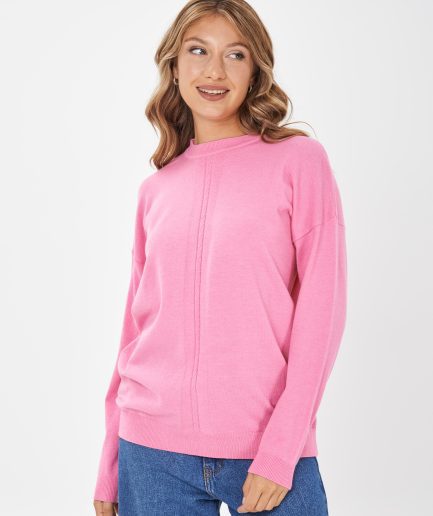 Sweater detalle medio cuello U