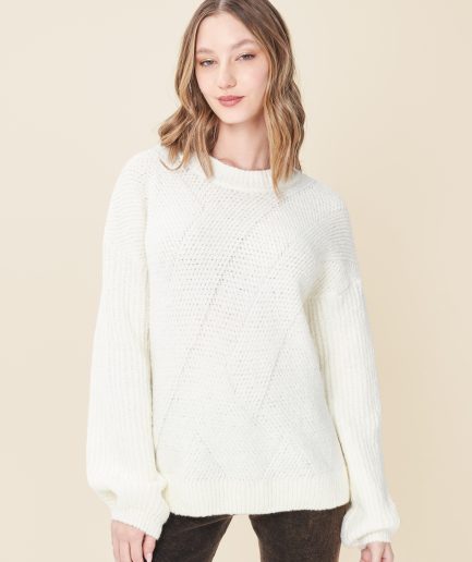 Sweater hilo grueso zig zag