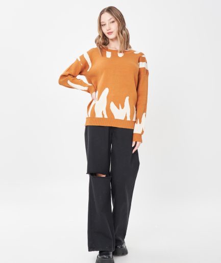 Sweater jacquard flama