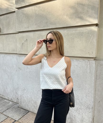 Musculosa calada Vero lurex