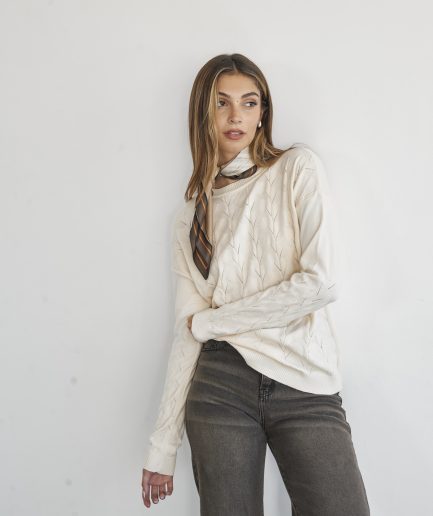 Sweater calada manga raices María