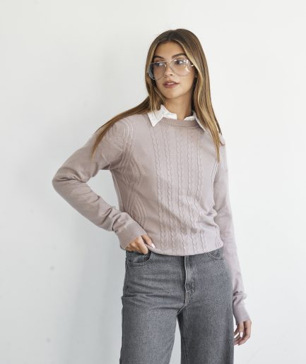 Sweater trenza medio Milenka