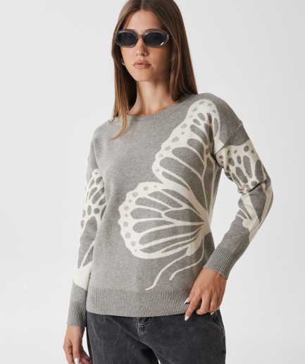Sweater jacquard mariposa Isabel