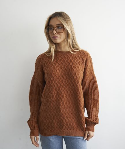 Sweater ondas oversize