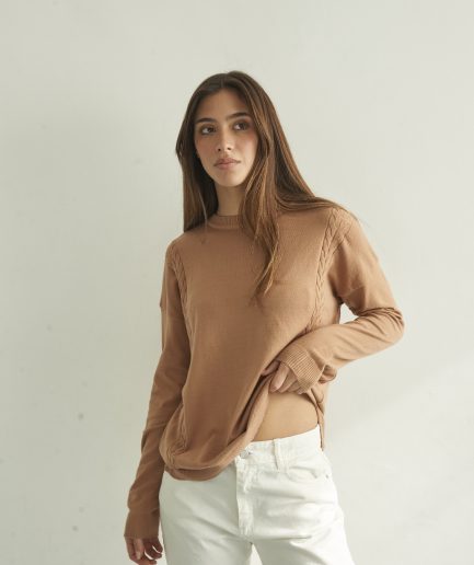Sweater doble trenza Hanna