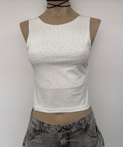 Musculosa micro strass Doble Estrella
